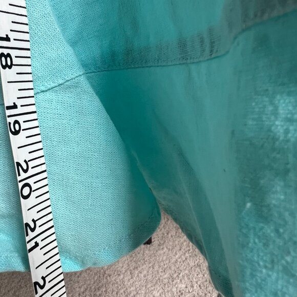 Papaya by Chico’s Blue Linen Skirt Women’s Size Small – Flowy Hem, Made in USA - Picture 3 of 7